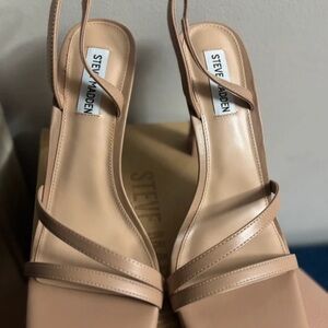 Steve Madden Beige Strappy Heels